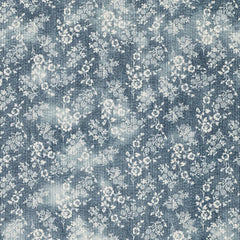 Stretch Feincord Denim Batik Flower