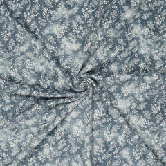Stretch Feincord Denim Batik Flower