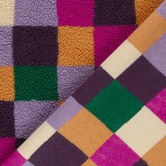 Teddy Jacquard Bunte Karos