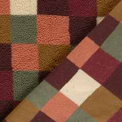 Teddy Jacquard Bunte Karos