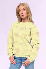 Sweatshirtstoff Sprenkel by Glitzerpüppi - hellgelb