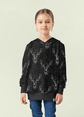 Sweatshirtstoff Hirsch by Glitzerpüppi - schwarz
