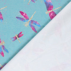 Sweatshirtstoff Libellen by Glitzerpüppi - mint