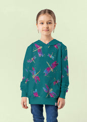 Sweatshirtstoff Libellen by Glitzerpüppi - petrol