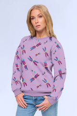 Sweatshirtstoff Libellen by Glitzerpüppi - flieder