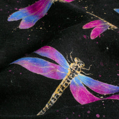 Sweatshirtstoff Libellen by Glitzerpüppi - schwarz