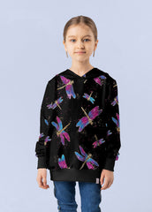 Sweatshirtstoff Libellen by Glitzerpüppi - schwarz