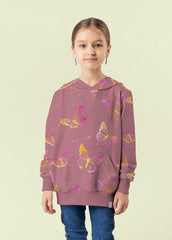 Sweatshirtstoff Schmetterlinge by Glitzerpüppi - altrosa