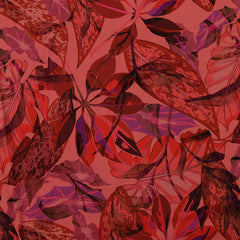 Viskose Satin Wild Flower - rot