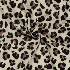 Double Gauze Musselin Colour Leoprint