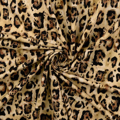 Baumwolljersey Digital Natural Animal Look