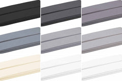 5 Meter Baumwoll-Schrägband 40/20 - weiß/grau/schwarz