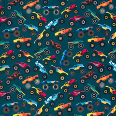 Softshell Digital Bunte Monster Trucks