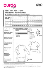Schnittmuster burda style - Kleid & Shirt 5609