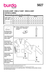 Schnittmuster burda style - Kleid & Shirt 5627