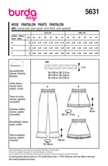 Schnittmuster burda easy - Hose 5631