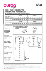 Schnittmuster burda style - Kleid & Bluse 5644