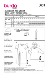 Schnittmuster burda style - Kleid & Shirt 5651 - Plus Size