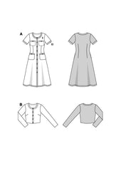Schnittmuster burda style - Kleid & Jacke 5652