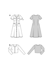 Schnittmuster burda style - Kleid & Jacke 5652