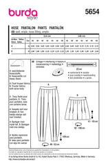 Schnittmuster burda style - Hose 5654