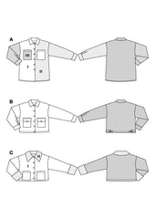 Schnittmuster burda easy - Hemd & Jacke 5661