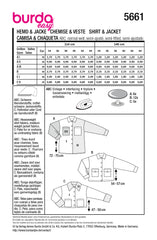 Schnittmuster burda easy - Hemd & Jacke 5661