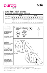 Schnittmuster burda style - Jacke 5667