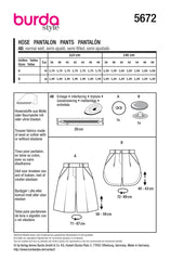 Schnittmuster burda style - Hose 5672
