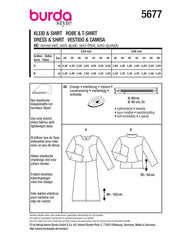 Schnittmuster burda style - Kleid & Shirt 5677