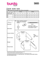 Schnittmuster burda style - Bluse 5685