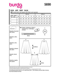 Schnittmuster burda easy - Rock 5690