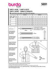 Schnittmuster burda style - Jacke & Shirt 5691 - Plus Size