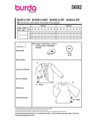 Schnittmuster burda style - Bluse & Top 5692 - Plus Size