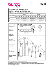 Schnittmuster burda style - Kleid & Bluse 5693 - Plus Size