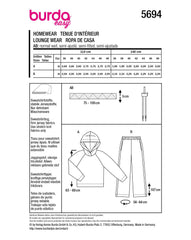 Schnittmuster burda easy - Homewear 5694