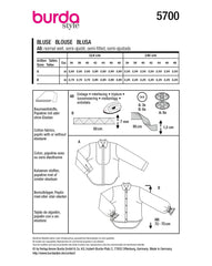 Schnittmuster burda style - Bluse 5700