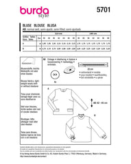Schnittmuster burda style - Bluse 5701