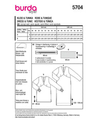 Schnittmuster burda style - Kleid & Tunika 5704 - Plus Size