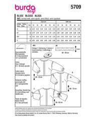 Schnittmuster burda easy - Bluse 5709