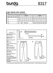 Schnittmuster burda style - Hose 6317