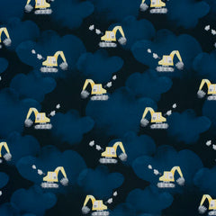 Reststück : 1,10m Softshell dunkelblau - Bagger