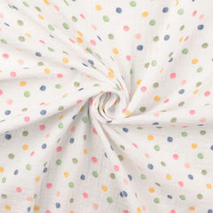 Double Gauze Musselin Digital Dots Multicolor