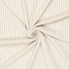 Viskose Leinen Crepe Stripes