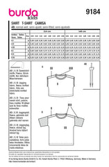 Schnittmuster burda kids - Shirt 9184