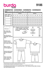 Schnittmuster burda kids - Kombination 9186