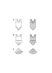 Schnittmuster burda kids - Beachwear 9193