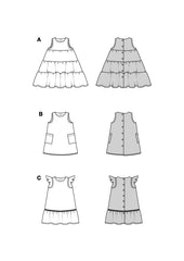 Schnittmuster burda kids - Kleid 9197