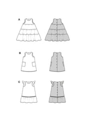 Schnittmuster burda kids - Kleid 9197