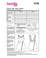 Schnittmuster burda kids - Kleid 9198